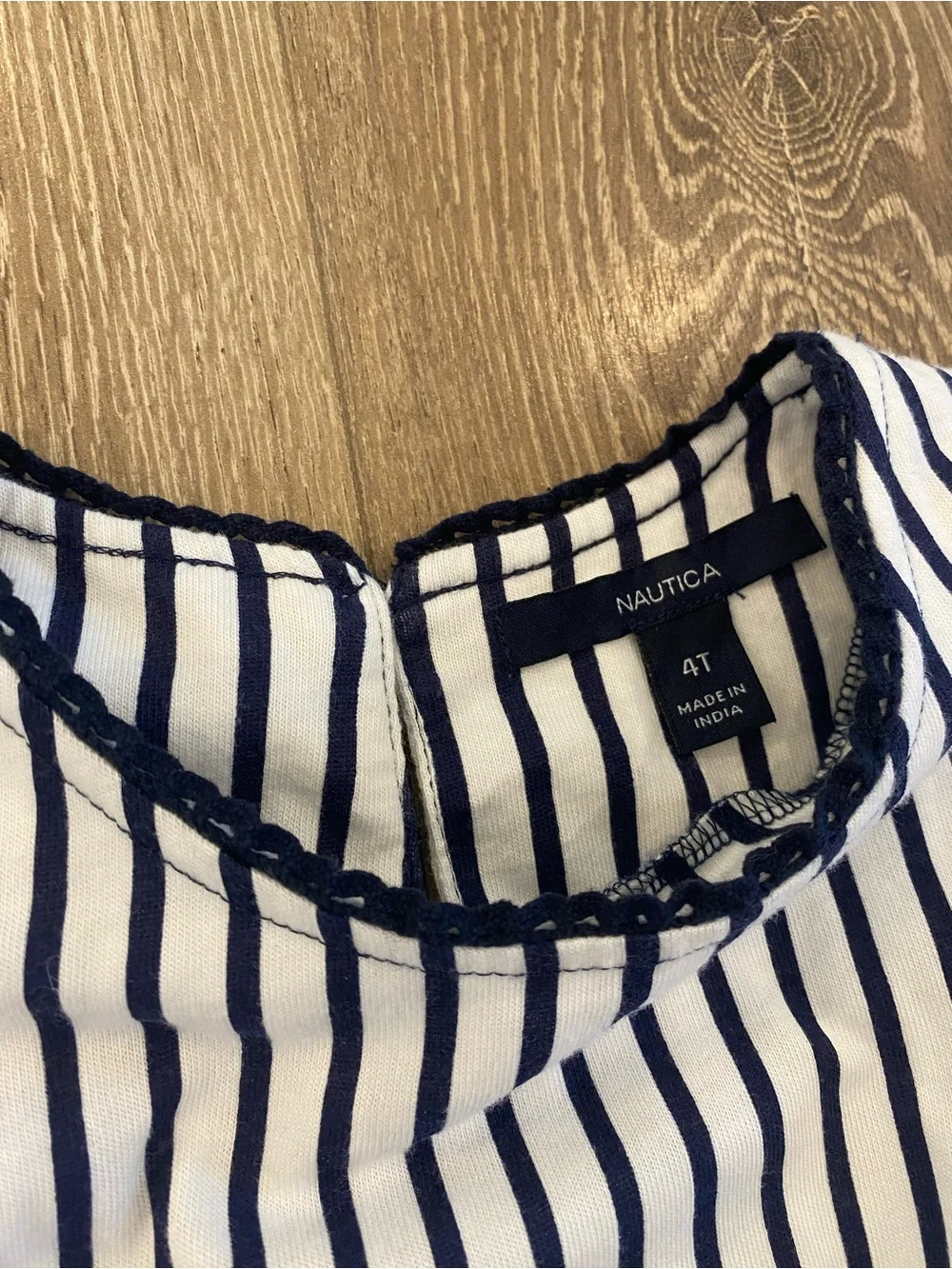 Nautica Girls' Navy Stripe Floral Dress - Picture 2 of 4
